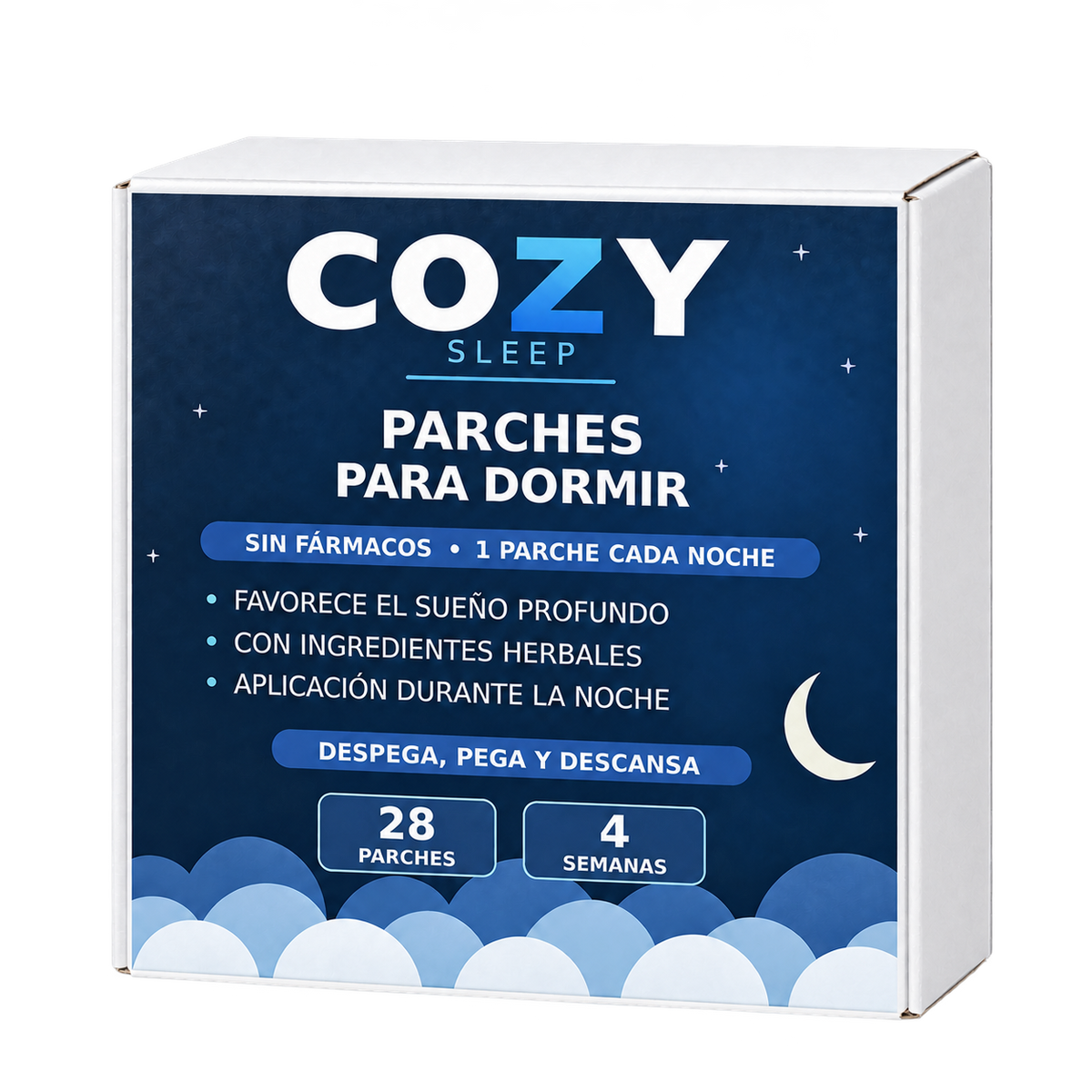 Caja Cozy Sleep de 28 parches para dormir