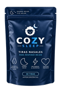 Bolsa azul Cozy Sleep de 30 tiras nasales negras